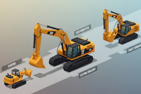 Illustration for "Used Caterpillar CAT 320 Excavator: Japan Export with Inspection & Pricing" &mdash; Caterpillar CAT 320 excavator used