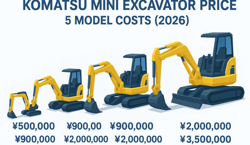 Komatsu Mini Excavator Price: 5 Model Costs (2026)